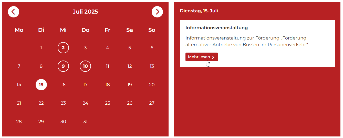 Veranstaltungskalender