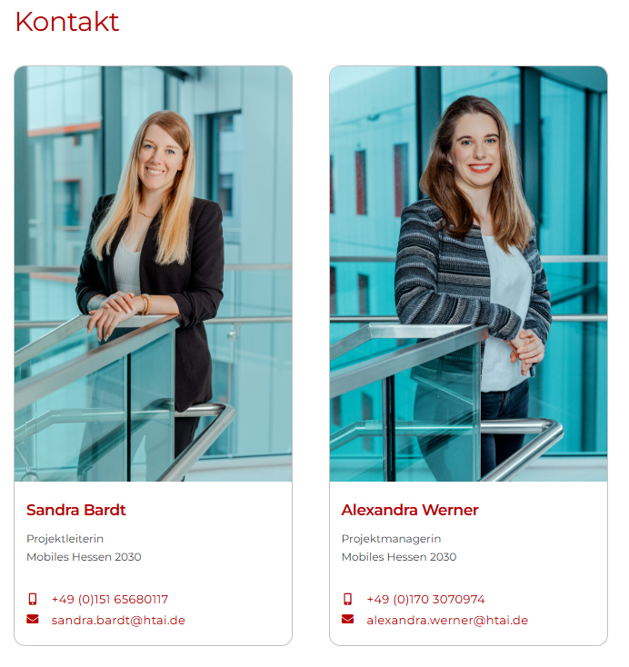 Screenshot der Kontakte.