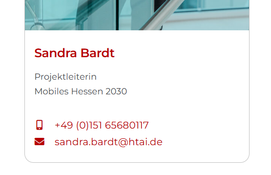 Screenshot der Kontaktnutzung für E-Mails.