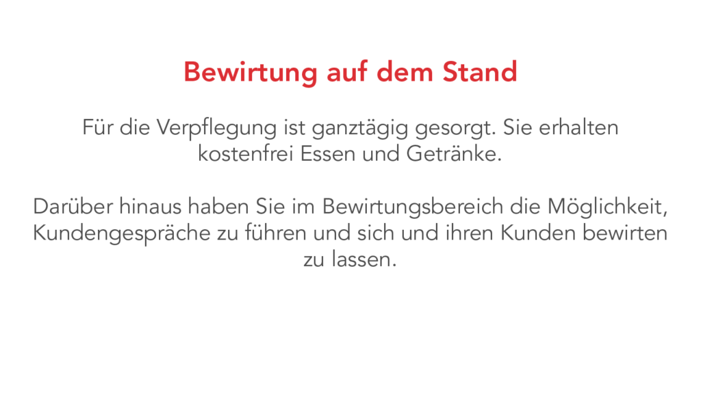 Informationsbild zur Bewirtung